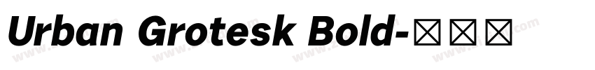 Urban Grotesk Bold字体转换